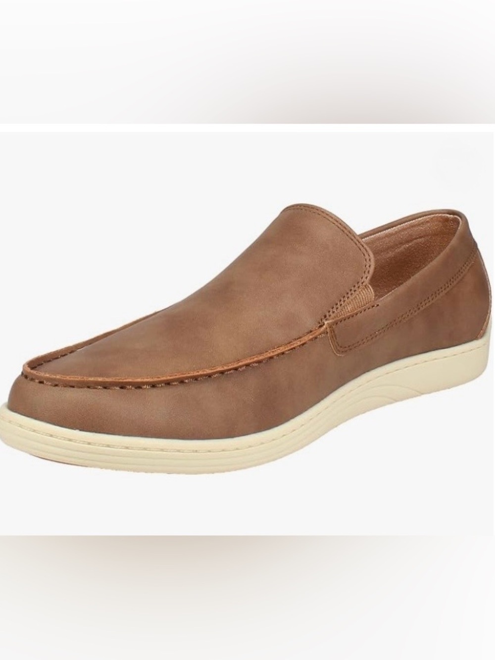 Izod Men's Slip-On Loafer in Light Brown with Cream Sole Size 13